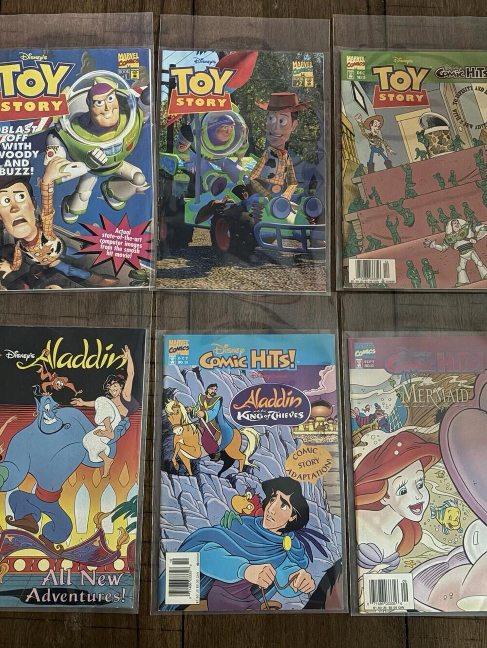Toy Story & Aladdin Comics Mermaid - Lot Of 6